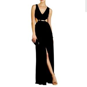 BCBG v-neck cut out dress